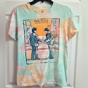 Pink Floyd “Wish You Were Here” 2020 Pink/ White/ Blue Tie Dye Shirt Medium